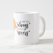 保またはデザイン自分の巨大なコーヒーマグ ジャンボコーヒーマグカップ (正面右)