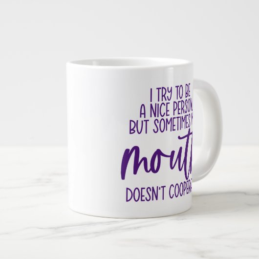 保またはデザイン自分の – mag巨大コーヒーマグ ジャンボコーヒーマグカップ (正面右)