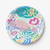 保または独自のデザインと文字を作成 ペーパープレート (正面)