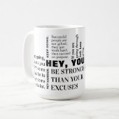 保もっと頑張るやる気を起こさせる引用文 コーヒーマグカップ (正面左)