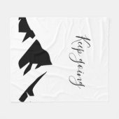 保やる気を起こさせる行モダンく フリースブランケット (正面(横))