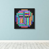 保やる気を起こさせるWord Search Quest Circle キャンバスプリント (インサイチュ (ウッドフロア))