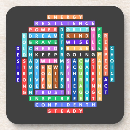 保やる気を起こさせるWord Search Quest Circle コースター (正面)