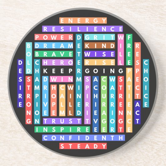 保やる気を起こさせるWord Search Quest Circle コースター (正面)