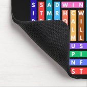保やる気を起こさせるWord Search Quest Circle マウスパッド (コーナー)