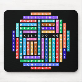 保やる気を起こさせるWord Search Quest Circle マウスパッド