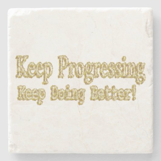 「保よくなったよ！」 かわいいデザイン。買今 ストーンコースター (正面)