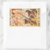 保よ救。英国の戦時中のポスターの再版。 長方形シール (バッグ)