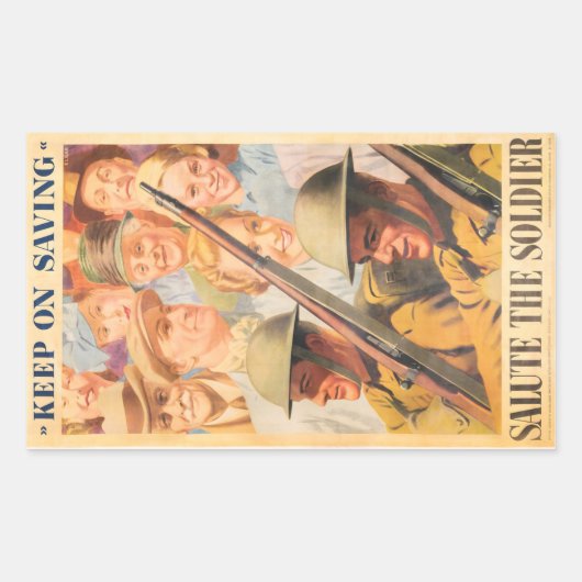 保よ救。英国の戦時中のポスターの再版。 長方形シール (正面)