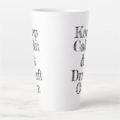 保よ荷車を引くう カフェラテマグ (正面)