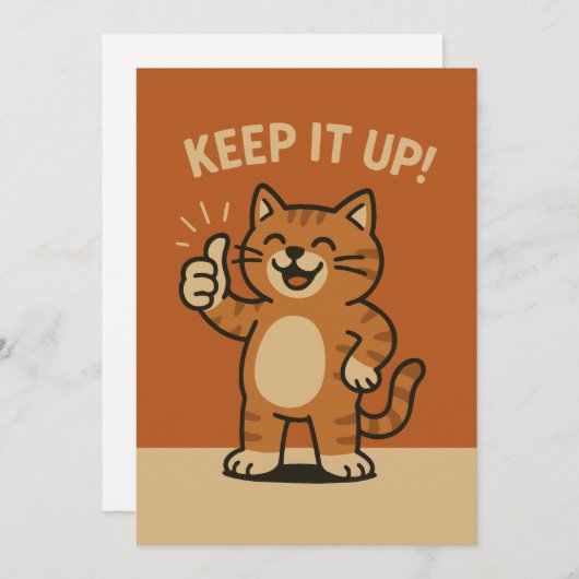 保よ!かわいいやる気を起こさせる勇気付けられる猫 シーズンカード (正面/裏面)