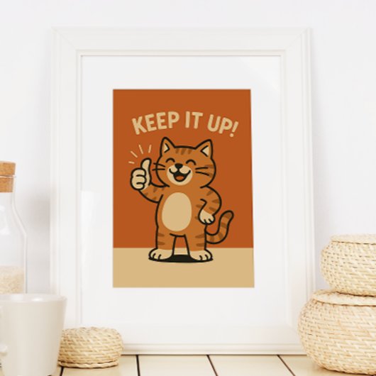 保よ!可愛やる気を起こさせるいレトロ猫 ポスター