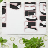 保アップ/ハクナマタタアートプリント キッチンタオル (折り畳み)