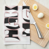 保アップ/ハクナマタタアートプリント キッチンタオル (四つ折り)