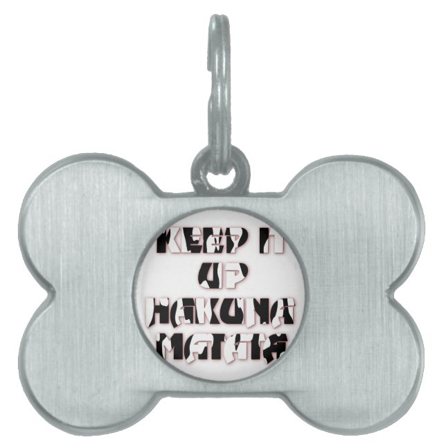 保アップ/ハクナマタタアートプリント ペットネームタグ (正面)