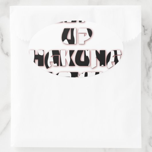 保アップ/ハクナマタタアートプリント 楕円形シール (バッグ)