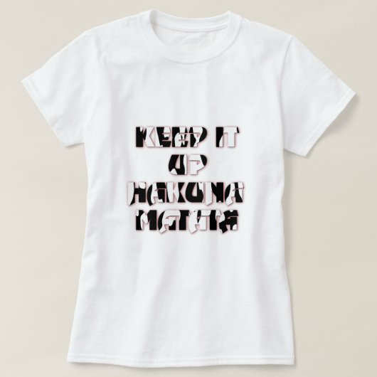 保アップ/ハクナマタタアートプリント Tシャツ (デザイン正面)