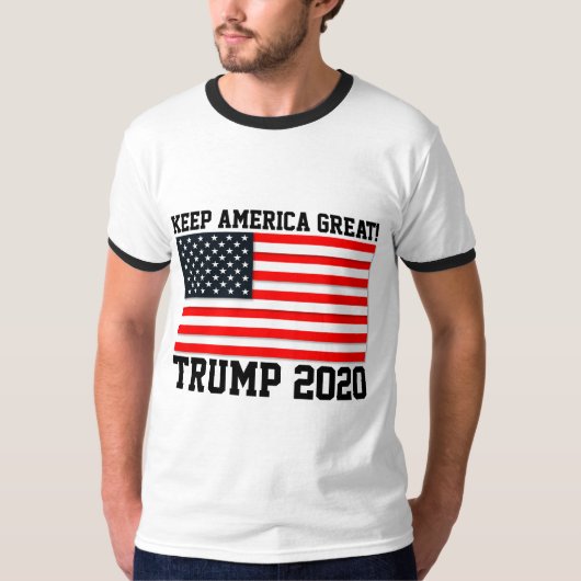 保ア素晴らし!トランプ2020 Tシャツ (正面)