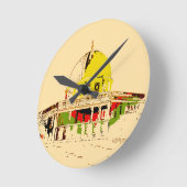 保エルサレムとの時間：岩のドーム ラウンド壁時計 (傾斜)