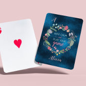 保エレガントガーリーフローラモノグラムのスクリプト トランプ