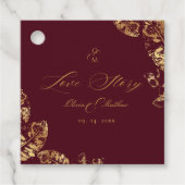 保エレガント保 | ブルゴーニュと金ゴールド結婚秋 フェイバータグ (正面)