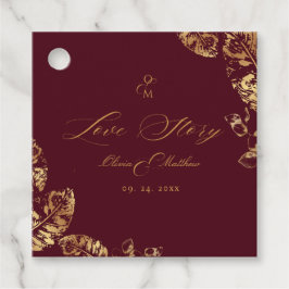 保エレガント保 | ブルゴーニュと金ゴールド結婚秋 フェイバータグ