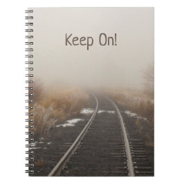 保オン!冬霧写真の鉄道線路 ノートブック