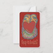 保オンRockin'Kid's Doodle School Valentine's ノートカード (正面)