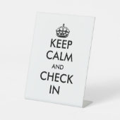 保カウンターにチェックインおもしろいする 台座サイン (正面)