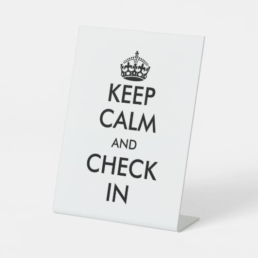 保カウンターにチェックインおもしろいする 台座サイン (正面)