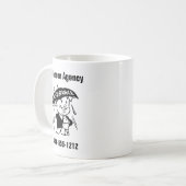 保カスタマイズ険代理人又は代理店二面 コーヒーマグカップ (正面左)