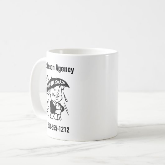 保カスタマイズ険代理人又は代理店二面 コーヒーマグカップ (正面左)