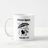 保カスタマイズ険代理人又は代理店二面 コーヒーマグカップ (左)