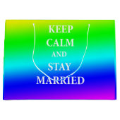 保カスタム落ち着いた結婚した抱き枕 ラージペーパーバッグ (正面)