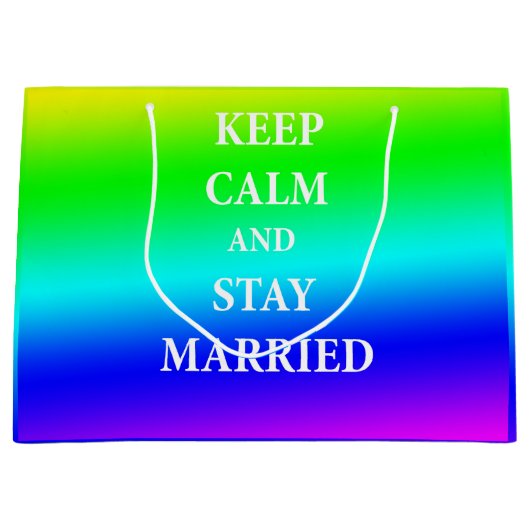 保カスタム落ち着いた結婚した抱き枕 ラージペーパーバッグ (正面)