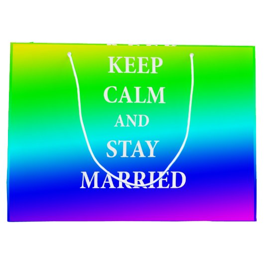 保カスタム落ち着いた結婚した抱き枕 ラージペーパーバッグ (裏面)