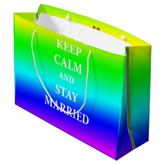 保カスタム落ち着いた結婚した抱き枕 ラージペーパーバッグ (裏面アングル)