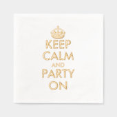 保カスタム金ゴールドに関する独占的パーティー 箔ナプキン (正面)