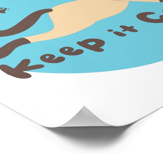 保カッコいいかわいいはヨガのおもしろいポーズをする ポスター (角)