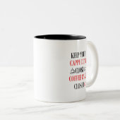 保カプチーノ近くのコーヒーケーキ ツートーンマグカップ (正面右)