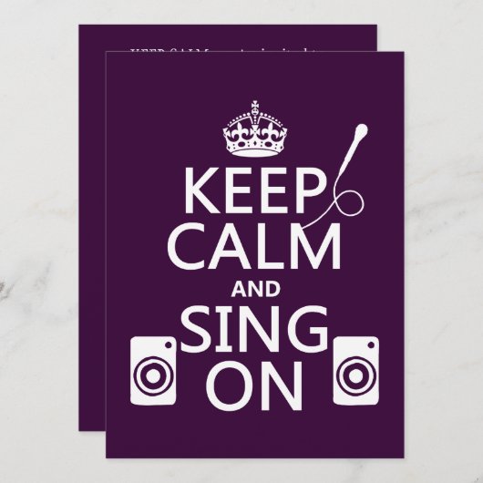 (保カラオケ) 招待状 (正面/裏面)