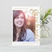 保カラフル保プリント卒業写真 招待状 (スタンド正面)