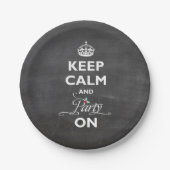 保カルムとパーティーオンシャルボードホリおもしろいデイ ペーパープレート (正面)