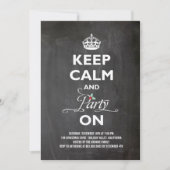 保カルムとパーティーオンシャルボードホリおもしろいデイ 招待状 (正面)