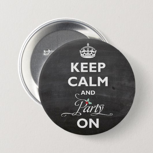 保カルムとパーティーオンシャルボードホリおもしろいデイ 缶バッジ (正面&裏面)