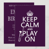 保カー遊ムオン(Trombone)（任意の色） 招待状 (正面/裏面)