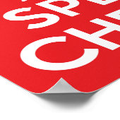 保クラムとスペルのチェック ポスター (角)