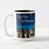 「保クリスマスのキリスト」マグカップ ツートーンマグカップ (左)