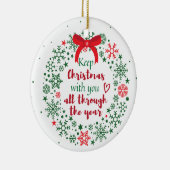 保クリスマスオーナメント セラミックオーナメント (右)