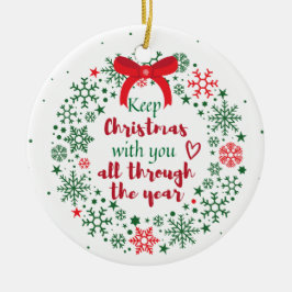 保クリスマスオーナメント セラミックオーナメント